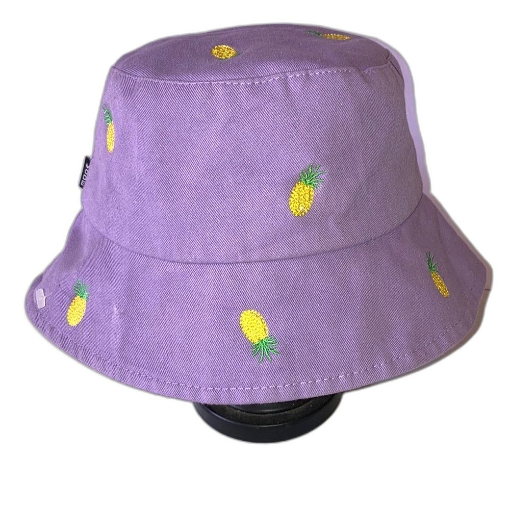 PINEAPPLE Light Purple Lilac Bucket Hat Embroidered Adult Medium Large